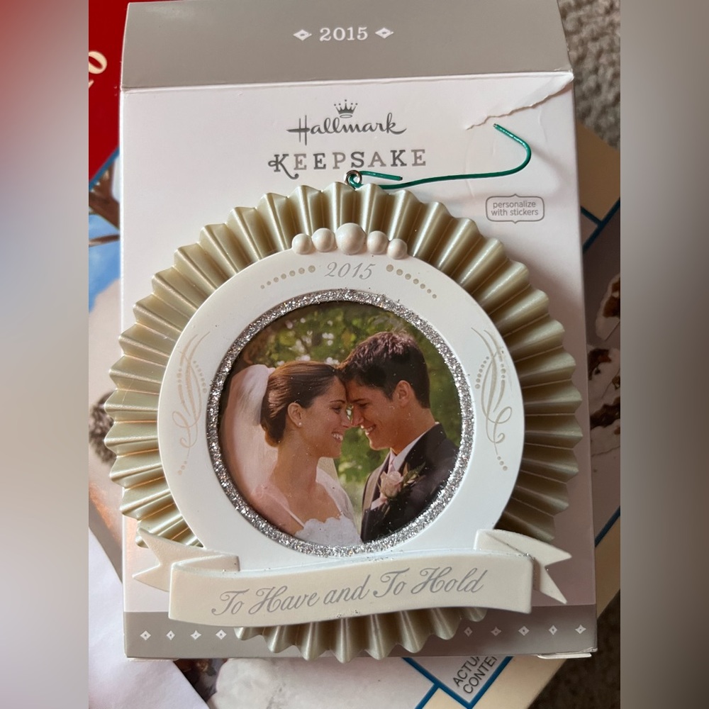 Hallmark keepsake 2015 to have and hold wedding picture frame tree ornament